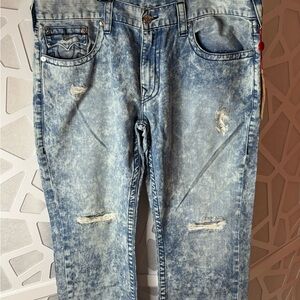True Religion Faded Blue Denim Jeans
